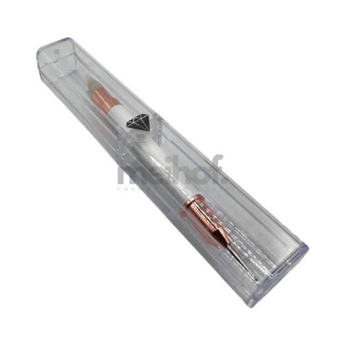 NAM24 Nailart Design Steinpicker weiß - Rosegold | 2in1 Dotting Tool + Wachsspitze